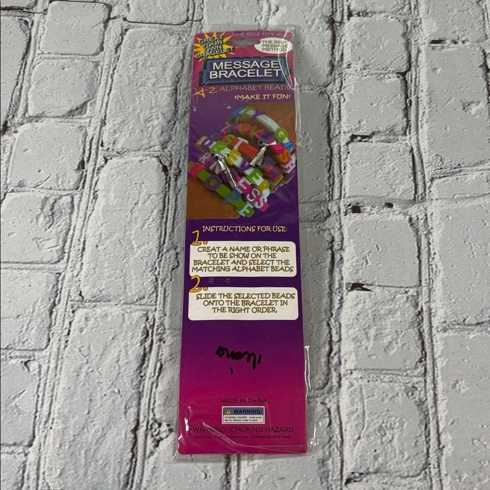 Message Bracelet Create Your Own A-Z Alphabet Beads New